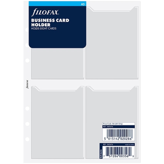 Obrázek Pouzdro plastové na 8 vizitek do diáře FILOFAX A5