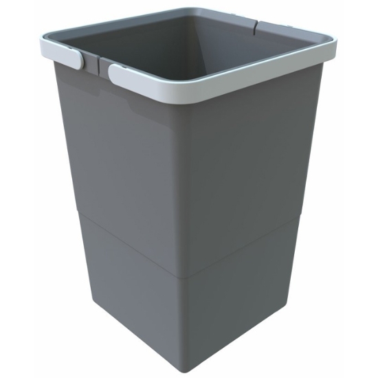Obrázek Plastový koš Elletipi s rukojeťmi, 12 L, šedý