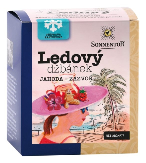 Obrázek Čaj Ledový džbánek jahoda-zázvor bio / 16 ks
