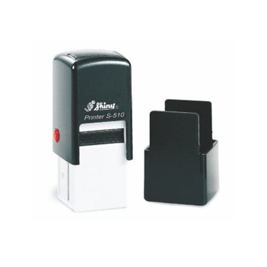 Obrázek Razítko strojek SHINY S-510 Printer Line ČERNÁ (12×12mm) černý polštářek