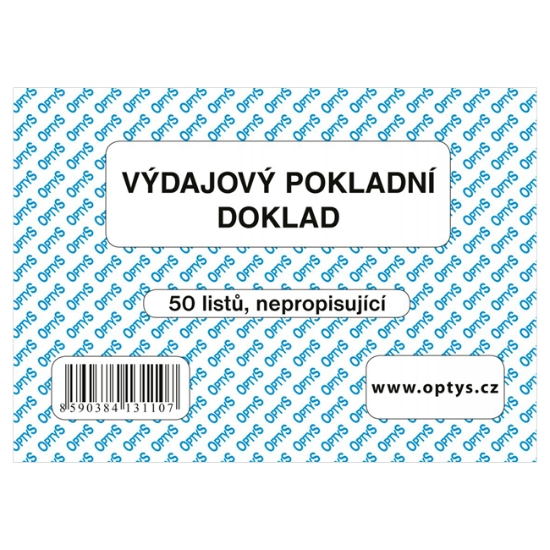 Obrázek Doklad výdajový pokladní A6 nepropisovací O 000311