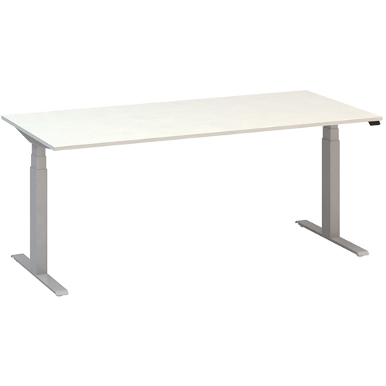 Obrázek ALFA UP stůl výškově stavitelný 180 cm - bílá / šedé podnoží