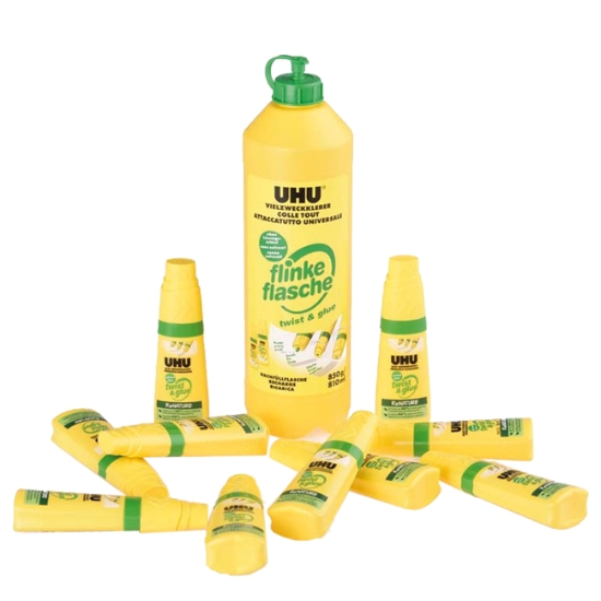 Obrázek UHU Twist & Glue ReNATURE  810 ml + 10 aplikátorů ZDARMA - univerz