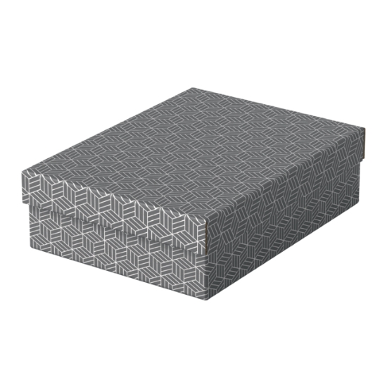 Obrázek Box úložný Esselte Home, vel. M nízký - šedá / 3 ks