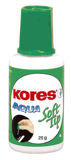 Obrázek Opravný lak AQUA SOFT TIP 20g - houbička Kores