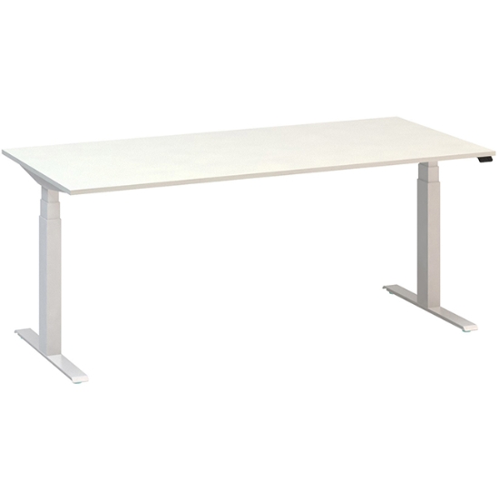 Obrázek ALFA UP stůl výškově stavitelný 180 cm - bílá / bílé podnoží