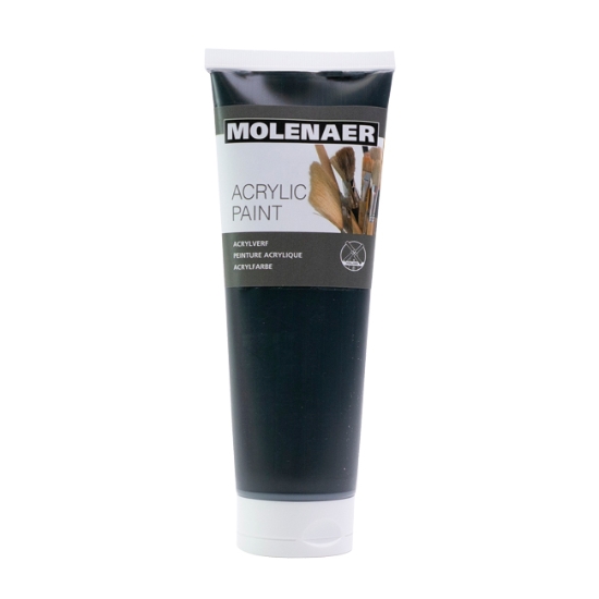 Obrázek Barva akrylová Molenaer 250 ml - černá