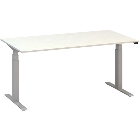 Obrázek ALFA UP stůl výškově stavitelný 160 cm - bílá / šedé podnoží