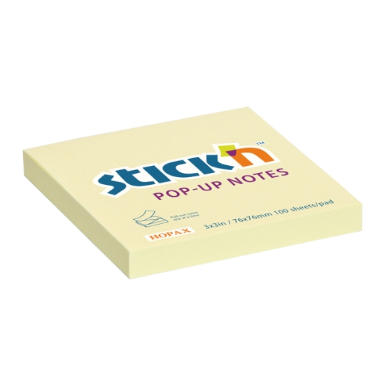 Obrázek Bloček "Z" samolepicí STICK'N Pop-Up 76 x 76 mm, 100 l - žlutá
