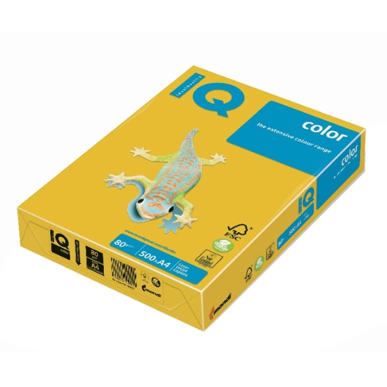Obrázek Papír barevný IQ COLOR A4 80 g - zářivě žlutá / 500 listů
