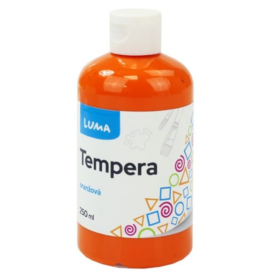 Obrázek Barvy temperové LUMA 250ml oranžová