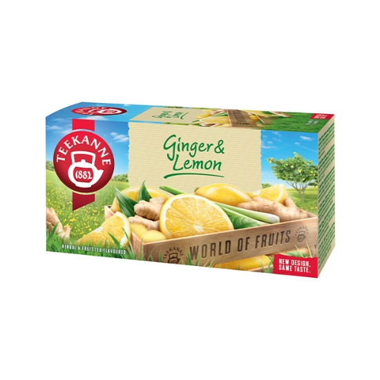 Obrázek Čaj ovocný TEEKANNE Ginger Lemon, zázvor-citrón / 20 sáčků