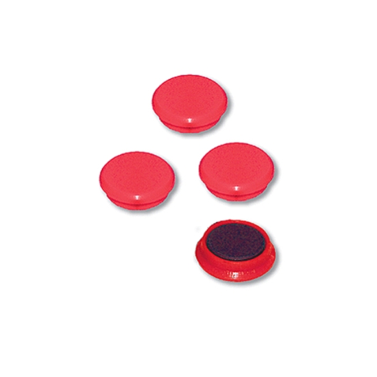 Obrázek Magnety průměr 32 mm - červená / 4 ks