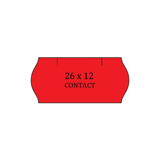 Obrázek Etiketa CONTACT 26 x 12 mm 1500 etiket - červená