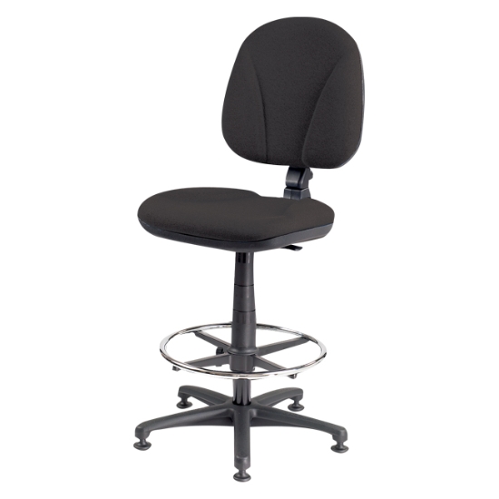 Obrázek Židle pokladní 1040 ERGO + EXTEND v.n. - D2 / černá / kluzáky