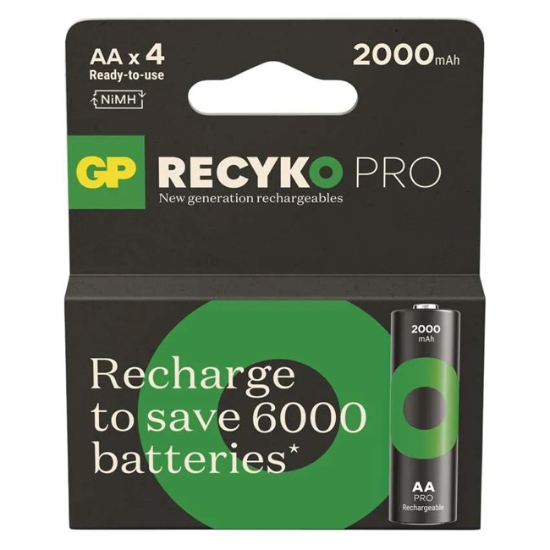 Obrázek Nabíjecí baterie GP ReCyko Pro Professional AA (HR6)/4 ks