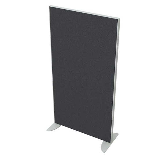 Obrázek Paraván AKUSTIK příčkový 80 cm (v 156,5 cm) - osazený dvěma koncovými sloupky - antracit