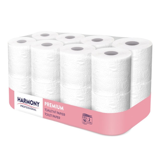 Obrázek Papír toaletní Harmony Professional, 2 vrstvy, celulóza / 16 ks