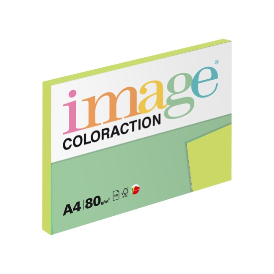 Obrázek Papír barevný IMAGE COLORACTION A4/80g - reflexní zelená / 100 listů
