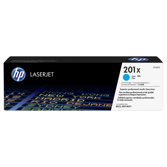 Obrázek HP originální toner CF401X č. 201X, cyan