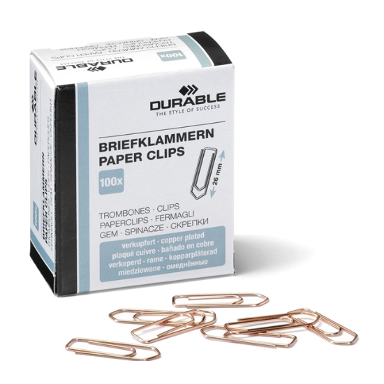 Obrázek Spony dopisní DURABLE 26 mm / 100 ks