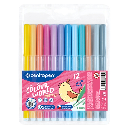 Obrázek Fixy 7550 Colour world pastel  /12ks
