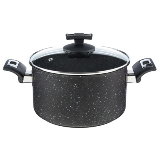 Obrázek Hrnec s poklicí BLACK GRANITEC 22 cm 4,5 l