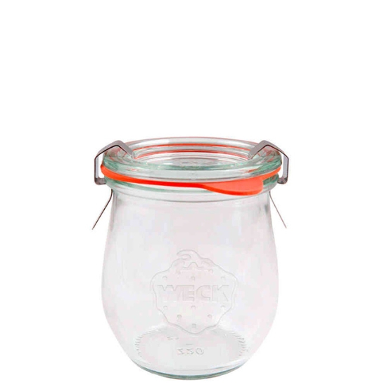 Obrázek Zavařovací sklenice Weck Mini-Tulpe 220 ml, ø 60 mm s příslušenstvím / 12 ks