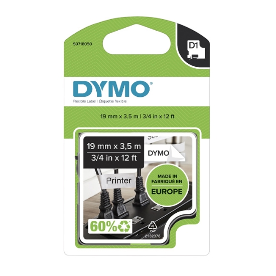 Obrázek Dymo páska permanentní nylonová 19 mm x 3,5 m bílá