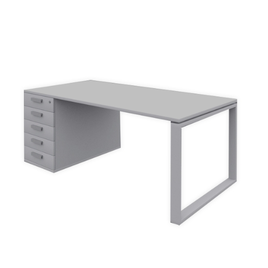 Obrázek Stůl se zásuvkami OFFICE PLUS 180 x 80 x 73,5 cm - šedá
