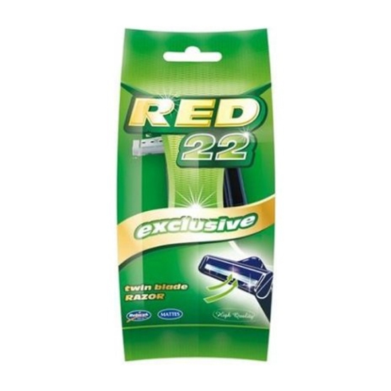 Obrázek Holící strojek RED22/Žiletky jednorázový dvoubřit 5ks