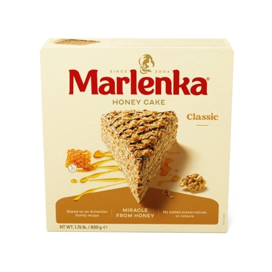 Obrázek Dort medový Marlenka s vlašskými ořechy 800g