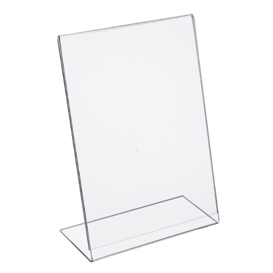 Obrázek Plexi stojánek Hanavop A5 na výšku "L" - 215 x 150 mm