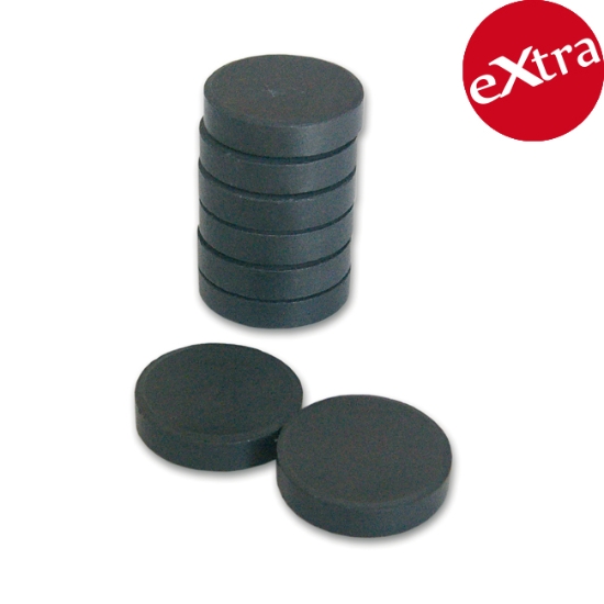 Obrázek Magnety průměr 26 mm černý RON 850/26 -12 ks