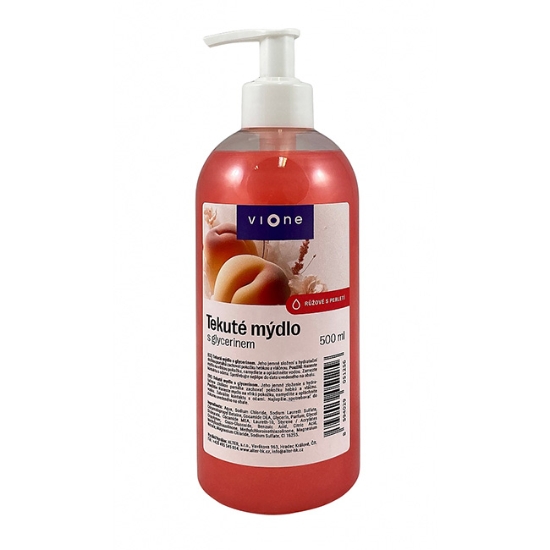 Obrázek Mýdlo tekuté Vione s perletí růžové, Broskev,500 ml pumpička