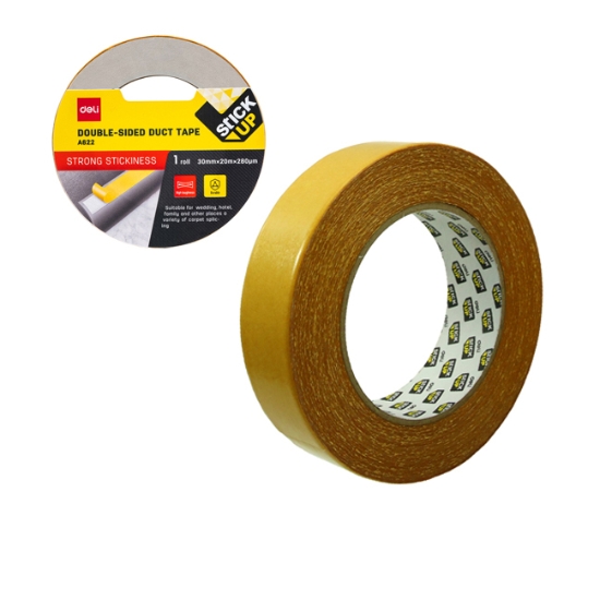 Obrázek Lepící páska oboustranná textilní 30mm x 20m DELI