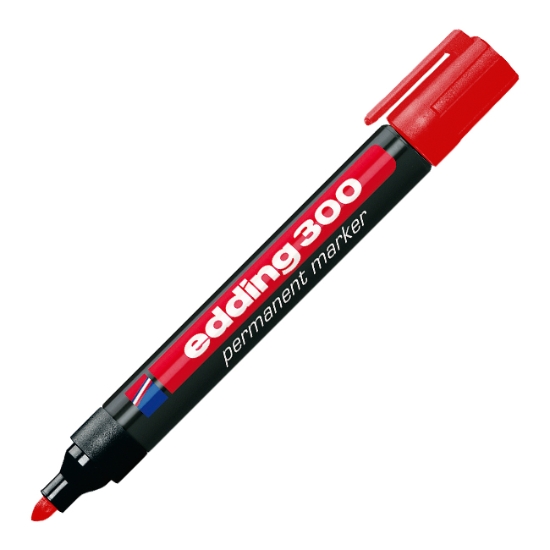 Obrázek Popisovač univerzální permanentní Edding 300 permanent marker - červená