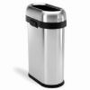 Obrázek Odpadkový koš Simplehuman pro obchodní prostory – 50 L, SLIM, otevřený, kartáčovaný nerez