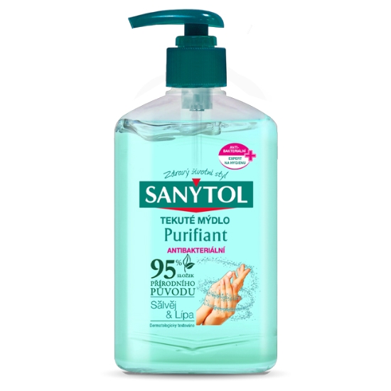 Obrázek Mýdlo antibakteriální SANYTOL Purifiant 250 ml 