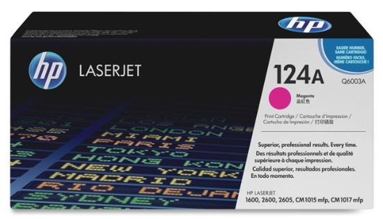 Obrázek HP originální toner Q6003A č. 124A, magenta