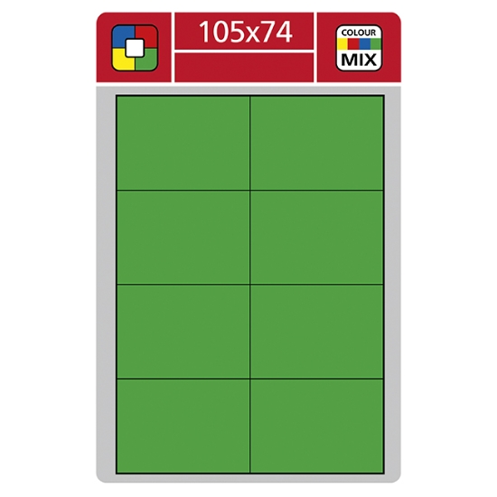 Obrázek Etiketa L 105 x 74 mm A4 - zelená / 100 ks