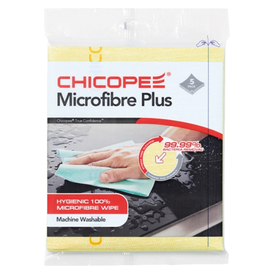 Obrázek Utěrky CHICOPEE Microfibre Plus 34x40 cm / 5 ks - žlutá