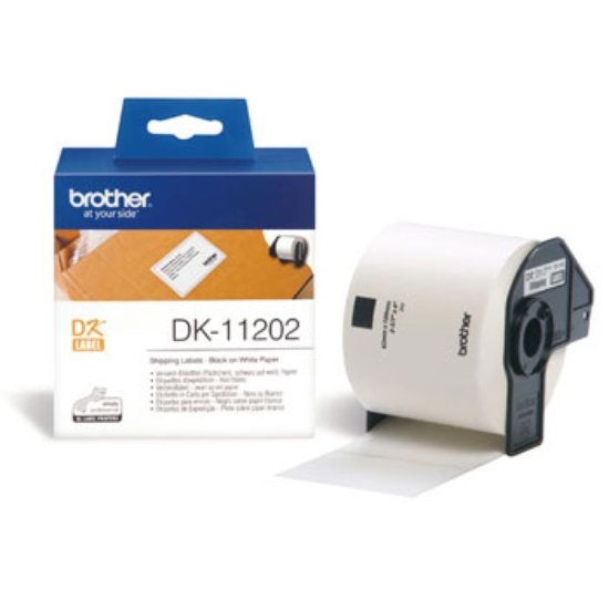Obrázek Štítky papírové Brother 62 x 100 mm DK11202 - bílá / 300 ks