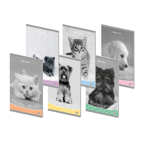 Obrázek Poznámkový blok Sweet pets A5 - mix motivů