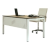 Obrázek Stůl kancelářský Stb Comfort - svěle šedá / deska Lancelot Oak