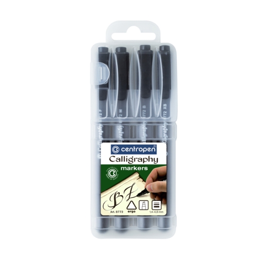 Obrázek Popisovač CENTROPEN 8772 kaligrafická souprava / 4 ks