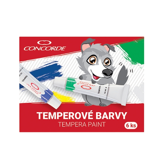 Obrázek Barvy temperové v tubě Concorde / 6 ks