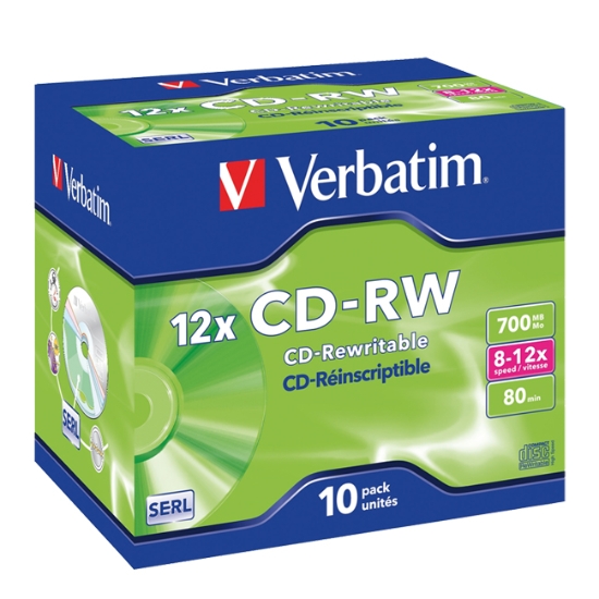 Obrázek CD-RW VERBATIM DataLifePlus 700MB / 10 ks