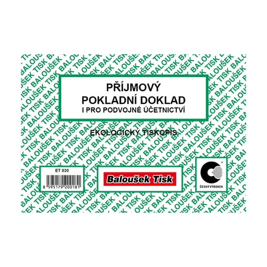 Obrázek B ET030 / Příjm. pokl. dokl. i pro pod. úč. A6 nep