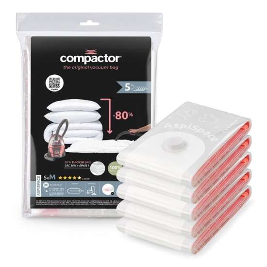 Obrázek Vakuový úložný pytel Compactor Bag Aspispace M 70 litrů, 55 x 90 cm/ 5ks